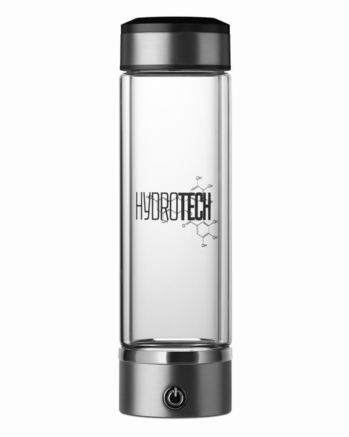 Hydrotech portable hydrogen water bottle product shot on white background