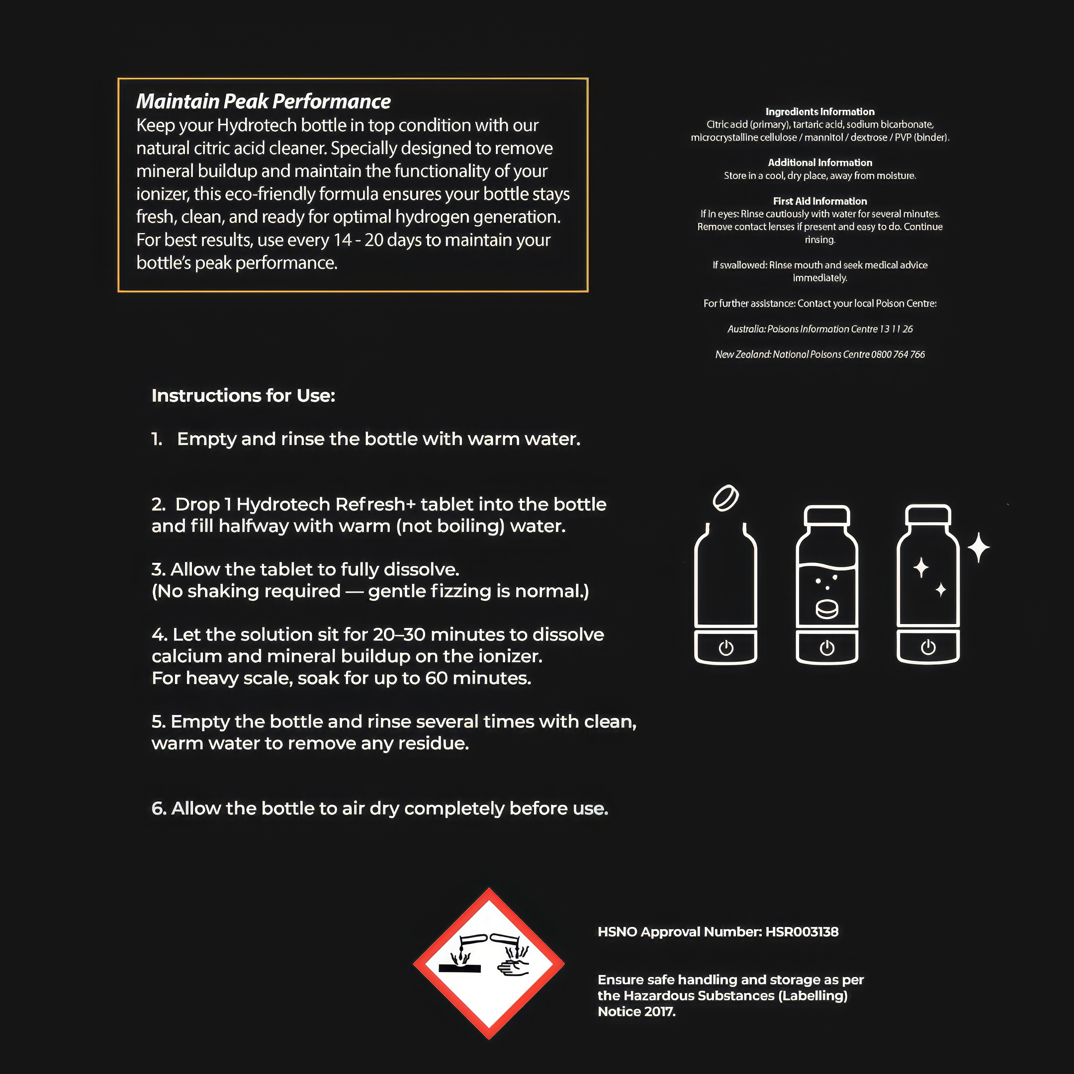 Hydrotech Refresh+ Cleaning Tablets